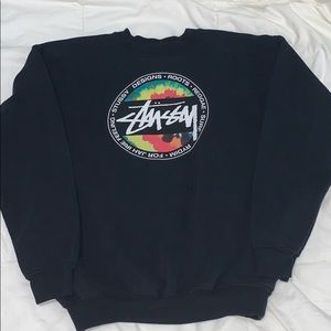 Stüssy Black Tie Dye Crewneck XS